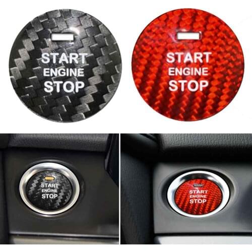 Carbon Fiber Car Keyless Start Stop Button Sticker Trim Decoration For Mazda 3/6 Axela Atenza CX-3 CX-4 CX-5 CX-8 MX-5