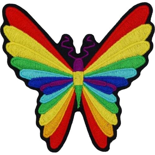 Butterfly lady biker Embroidered Applique Sewing Label punk biker Patches Clothes Stickers Apparel