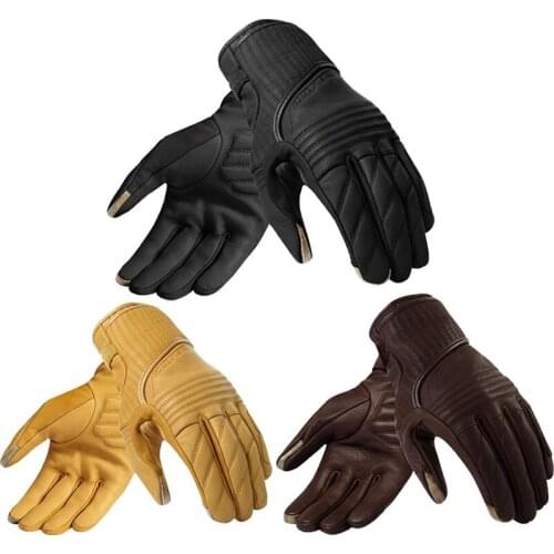 Four Seasons Motorcycle Multicolor Full Leather Gloves Motorcycle Leather Gloves Racing Rider Riding Fall-proof Waterproof Glove