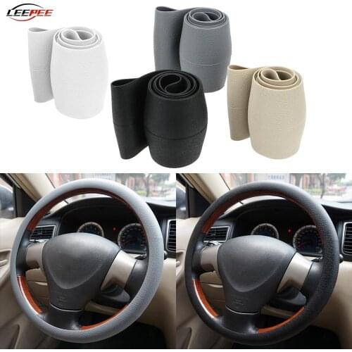 1pc Car Steering Covers Protector Anti Slip Solid Color Silicone Interior Decoration Trailer Truck Off Road 4x4 Auto Accessories
