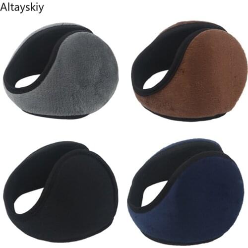 Earmuffs Women Winter Classic Rear Wear Antifreeze Cotton Plush Womens Ear Warmer High Elasticity Trendy Solid Simple Earmuff