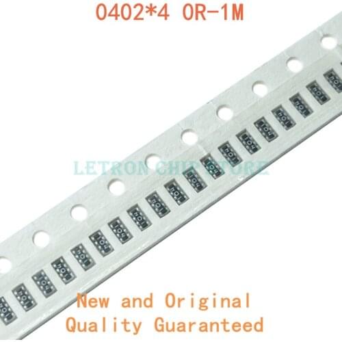 100pcs 0402*4 8P4R 2*4P SMD Network Resistor array 0 ~ 1M 1 10 22 47 100 220 330 470 1K 2.2K 4.7K 10K 22K 47K 100K 220K 470K ohm