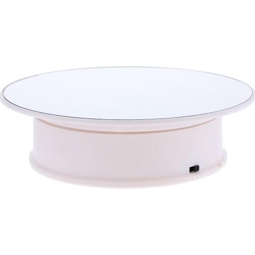 3 Set Battery Powered Two Rate 360° Rotating Display Stand &White Base