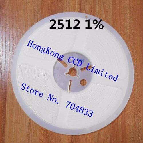 4000pcs/lot 2512 1% SMD Resistor 2512 0.01R-0.091R 0.1R-0.91R 0R 1R-9.76R 10R-10M resistor in reel 2512 chip fixed resistor