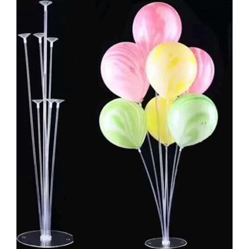 7 Tubes/1Set Plastic Balloons Column Stand Balloon Support Birthday Party Decoration Valentines Day Wedding Decoration