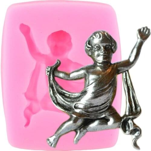 Angel Silicone Molds Relief Cake Border Fondant Mold DIY Party Cake Decorating Tools Chocolate Gumpaste Moulds Candy Clay Mould