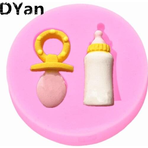 Free Shipping Baby Bottle Nipples Fondant Cake Molds Soap Chocolate Mould For The Kitchen Baking Cake Tool A1136