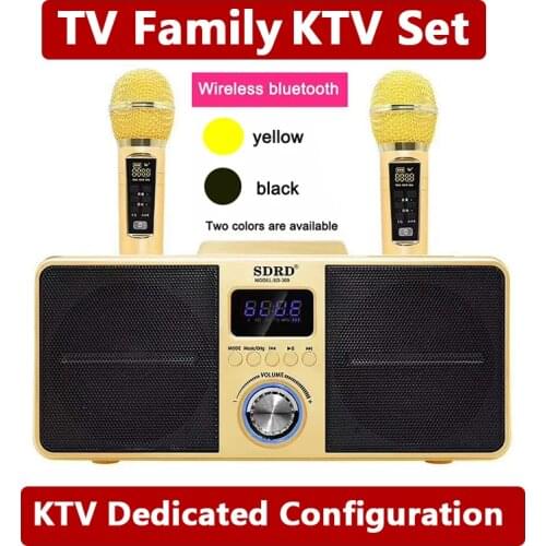 30W High Power Karaoke Bluetooth Speaker Home Theater Subwoofer Bass Party Portable Wireless Column with Double Mic caixa de som