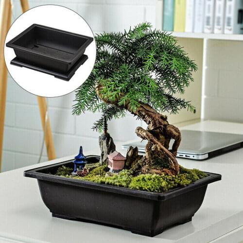 Large Flower Pot Rectangle Bonsai Nursery Planter Balcony Container 29X21X10.5cm-ABUX