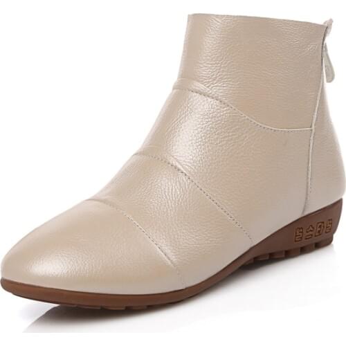 Big Size 9 10 11 -13 boots women shoes ankle boots for women ladies boots shoes woman winter Flat boots with soft leather sole