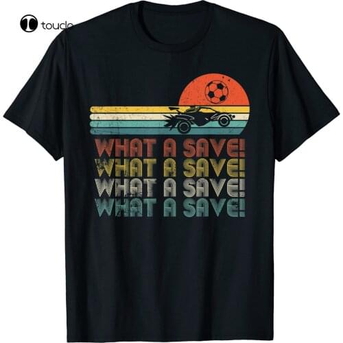 What A Save Vintage Retro Rocket Soccer Car League T-Shirt S To 5Xl Tee Shirt