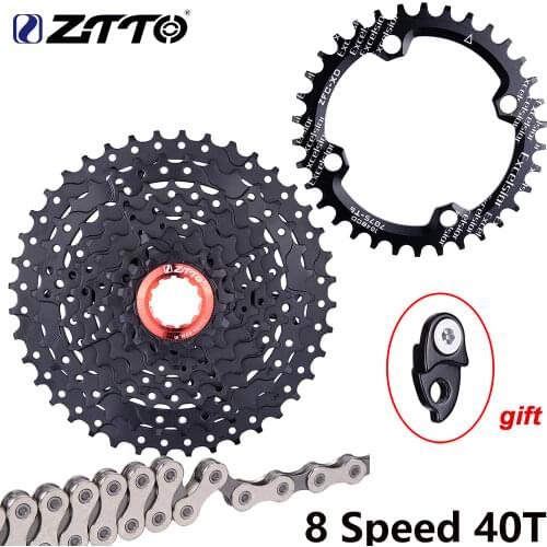 ZTTO MTB 8 Speed 11-40T Cassette Mountain Bike Bicycle Parts 8s 40t Freewheel 8s sprocket 8v black for K7 Parts M360 M410 M310