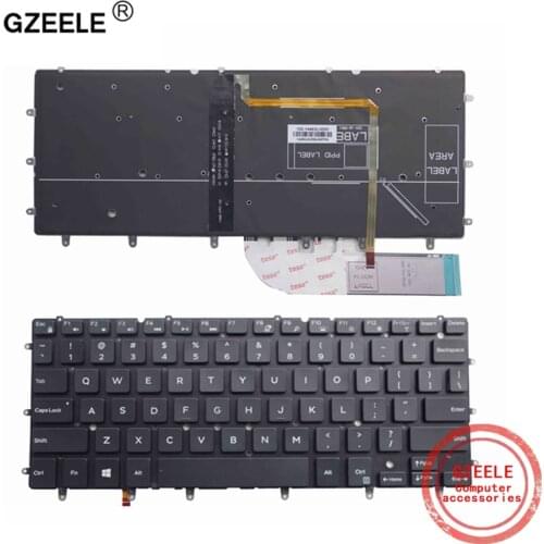 GZEELE US backlit laptop keyboard for DELL Inspiron XPS 13 7000 7347 7348 7352 7353 7359 15 7547 7548 9343 9350 9360 N7548 black