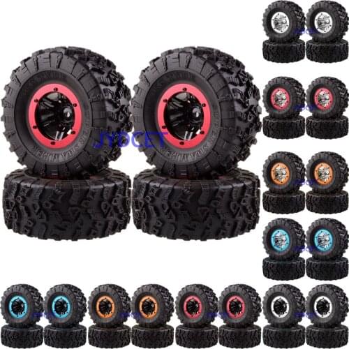 4P 2.2" Wheel Rims Hub &132MM Tires Tyre Super Swamper Rocks For RC 1/10 Rock Crawler D90 CC01 Axial SCX10 II