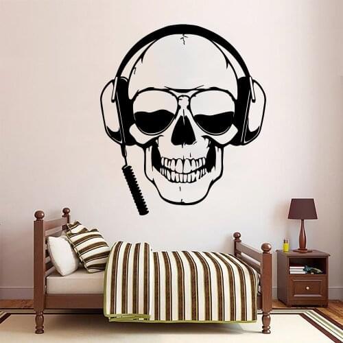 Beauty Skull Wall Sticker Removable Wall Stickers Diy Wallpaper For Bedroom Decoration Sticker Mural