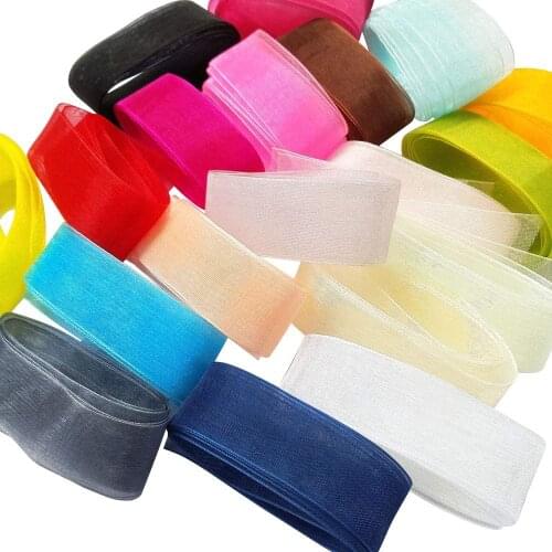 10 yards/lot) 1-1/2" 40mm 4CM organza ribbons wholesale gift wrapping decoration Christmas ribbons color U PICK