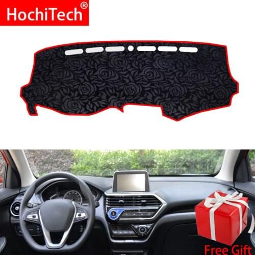 Rose Pattern Non-slip Dashmat Dash Mat Dashboard Cover Pad Cover Carpet Car Sticker for changan Alsvin 2018 Car Styling