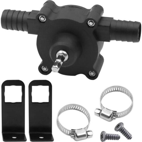 Portable Electric Drill Pump Sinks Aquariums Pool Self Priming Transfer Pumps Oil Fluid Water Pump Hose Clamps Connectors Set