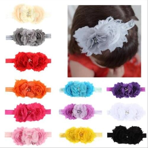2017 New Rhinestone Flower Headband Girls Hairband Bohemian Tiara Kids Floral Headwear Bandeau turban Hair Accessories