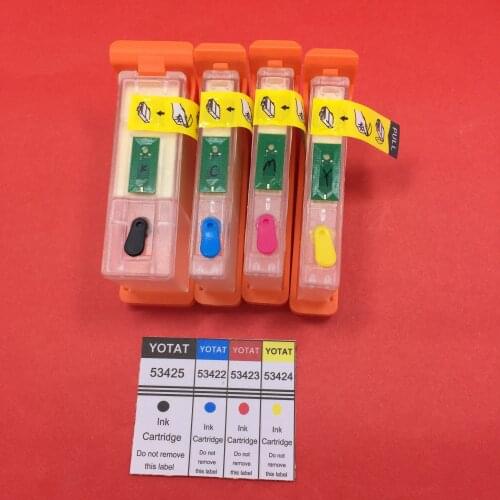 YOTAT 1set Empty Refillable Ink Cartridge 53425 53422 53423 53424 for Primera LX900 printer