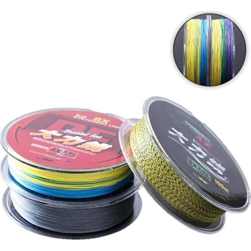 KoKossi 100M 4/8 Strand PE Fishing Line Braided Line Super Strong Fishing Line Carp Fishing Line Lead Core Braided Fishing Line