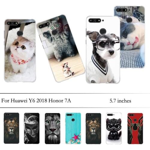 Silicone Case for Huawei Honor 7A/Honor 7A Pro/Y6 2018/Y6 Prime 2018/Enjoy 8e Case Soft TPU Animal Cute Cartoon Protective Case