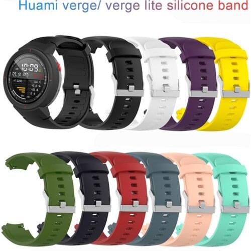 Silicone Band for Amazfit Verge/verge Lite Sport Silicone Band Replacement Band for Huami Verge/verge Lite Quick Release Buckle