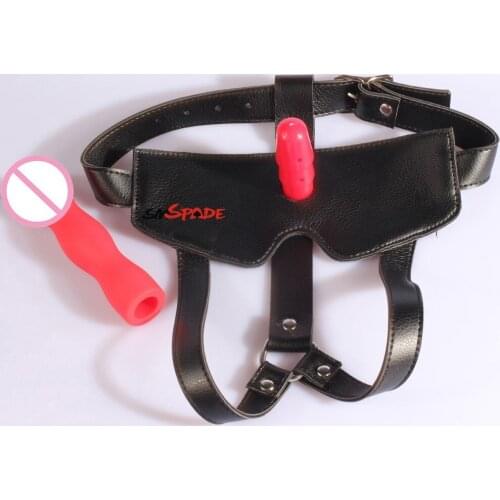 SMSPADE Multi-function bondage strap on dildo gag, fake penis dildo strapons, strap on dildo harness pants for women sex toy
