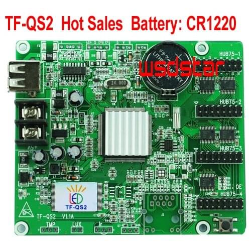 TF-QS2 USB LED screen controller 256*128 512*64 4*HUB75 Full color asynchronous LED control card New Design 2019 2020 Hot Sales