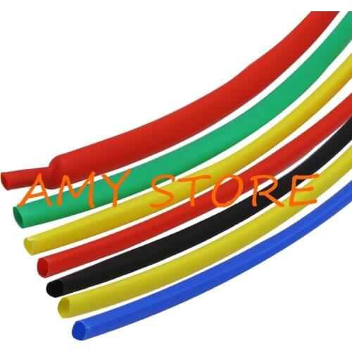 5 Meters Multi Colors 1mm/1.5mm/2mm/2.5mm/3mm/3.5mm/4mm Car Cable Insulation Wrap 2:1 Heat Shrink Tubing
