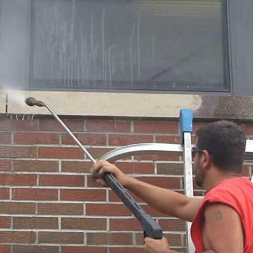 High Pressure Power Washer Wand 15 Inch Stainless Steel 30 Degrees Curved Rod Angled Extension Wand