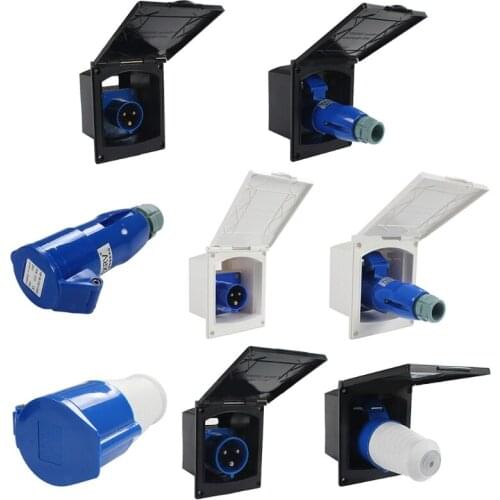 Waterproof Flush Inlet Socket Universal Motorhome Accessories 16/32A Power Plug Power Inlet Sockets Connectors