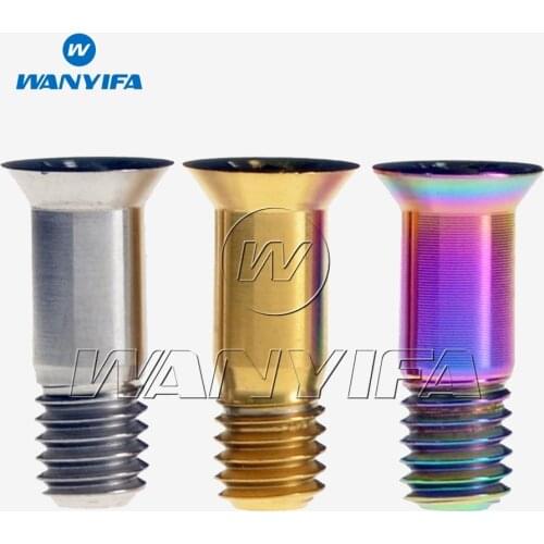 Wanyifa Titanium Bicycle Rear Derailleur Jockey Wheel Bolt M5x14.5 Bolt MTB Bike Guide Roller Bolt Screw 2pcs/lot