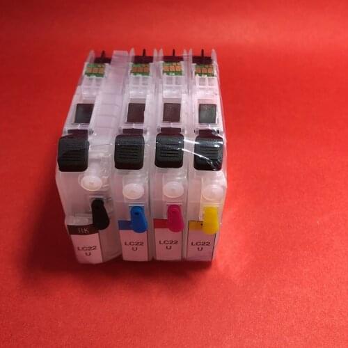YOTAT Refillable LC22 U Ink Cartridge LC22U for Brother MFC-J985DW DCP-J785DW printer (Europe)