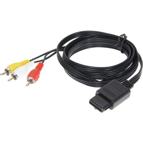 1.8m AV Audio Video A/V TV Cable Cord RCA for Nintendo 64 N64 GameCube NGC SNES SFC