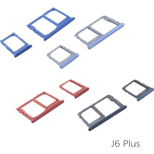 1 Set New Dual SIM Card Tray Holder Slot Replacement for Samsung Galaxy J6 Plus J610