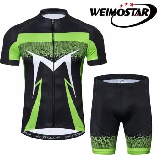 2018 Pro Weimostar Summer Green Cycling Clothing Set MTB Cycling Jersey Ropa Ciclismo Bicycle Clothes Road Team Bike Jersey Sets