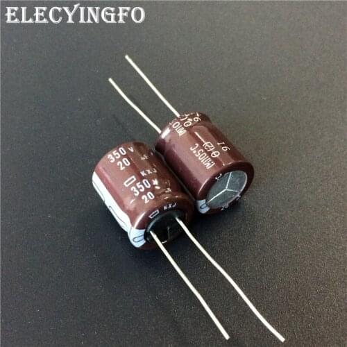 10pcs 20uF 350V20UF NCC KXJ Series 12.5x15mm Long Life High reliability 350V20uF Aluminum Electrolytic Capacitor