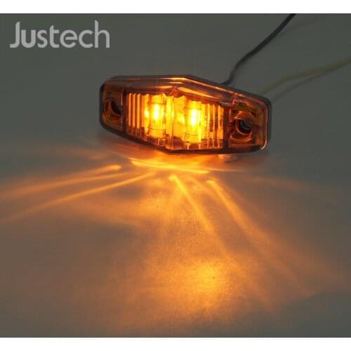 Justech 10Pcs Side Marker Lights 3 Colors Durable plastic Fit for all 12v/24v vehicles, idea for car, trailer, truck, Lorry Van