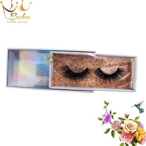 CrownLashes cosmetics makeup 6d mink false eyelashes 1 pair offer custom lables and boxes
