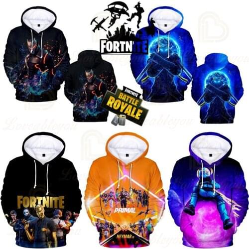 Fortnite Battle Victory Royale Long Sleeve Tops Clothes Hero Childrens Wear Kids Hoodies Game 3d Boys Girls Harajuku Sweatshirt