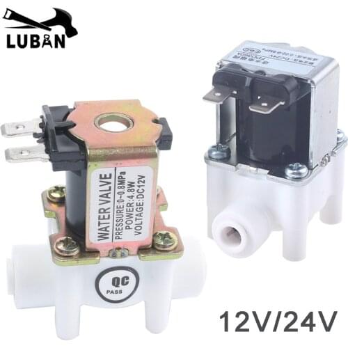 NC Electric Solenoid Valve Magnetic DC 12V Water Air Inlet Flow Switch 1/4 " 12V 24V 220V Magnetic Washing Machine Dispenser
