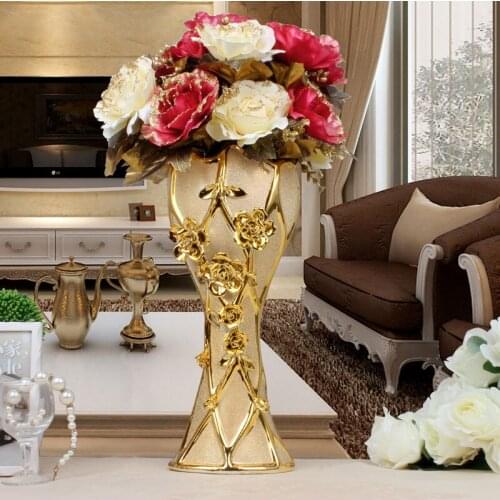 European ceramic flower vase Home Furnishing decor decoration floor living room TV cabinet decoration wholesale fairy garden