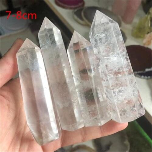 Feng shui crystals point healing stones natural clear quartz crystal wands for Reiki