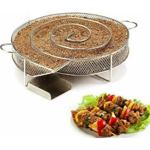 Stainless Smoke Generator For BBQ Grill Cheap Barbecue Accessories For Smoking Cooking Food Round Hot & Cold Smoke Generator