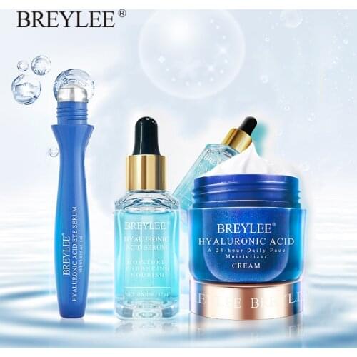Hyaluronic Acid Series Facial Care Set Cream Eye Cream Essence Moisturizing Nourishing Wrinkle Anti-Aging Fast Absorption3pcs