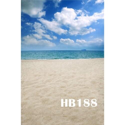 LB Polyester Sky Beach And Blue Sea Reef Backdrop Background Photography Studio Props Photographic Seamless Washable No Crease