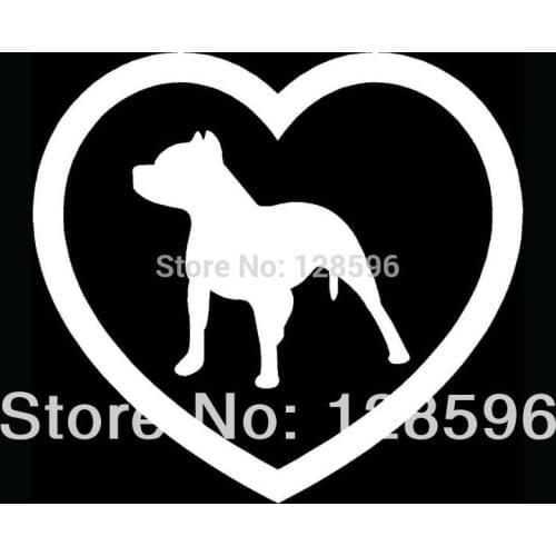 Pitbull Heart Sticker for Car Window Vinyl Decal Dog Lover Puppy Family Pit Bull Hot