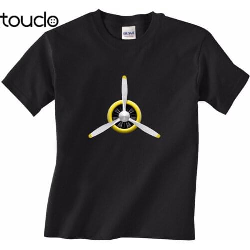 New Summer Style Funny Tshirt Sayings vintage Aviation: Airplane Propeller With Radial Engine - Mens Tee Shirt