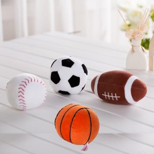 Stuffed Plush Toy baby Kids Colorful Ball Ring Rattle 0-1 year Football / Basketball / Soccer / Baseball